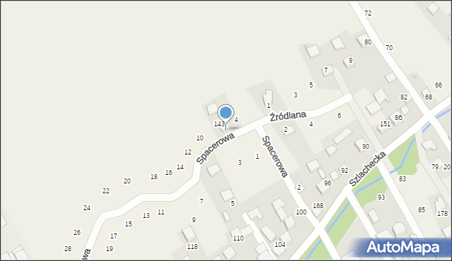 Nowa Wieś Szlachecka, Spacerowa, 6, mapa Nowa Wieś Szlachecka