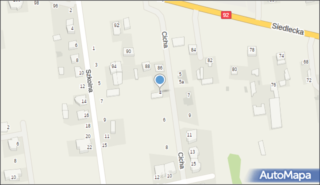 Nowe Iganie, Spokojna, 4, mapa Nowe Iganie