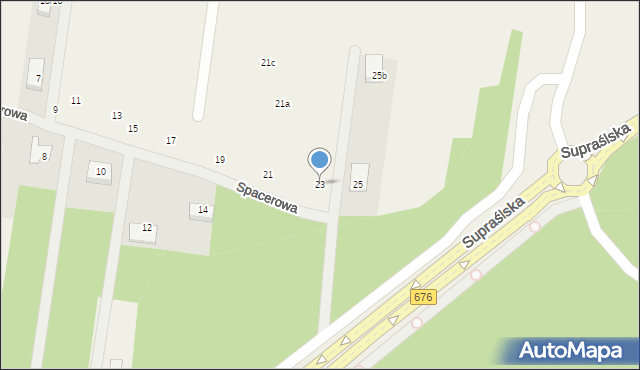 Nowodworce, Spacerowa, 23, mapa Nowodworce