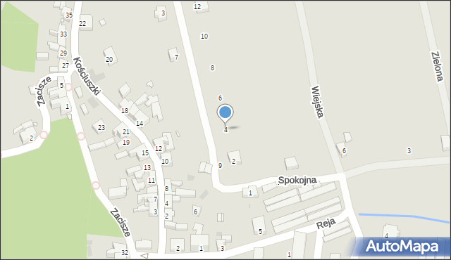 Nowogród Bobrzański, Spokojna, 4, mapa Nowogród Bobrzański