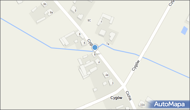 Nowy Cygów, Spacerowa, 5, mapa Nowy Cygów