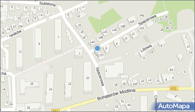 Nowy Dwór Mazowiecki, Spacerowa, 4, mapa Nowy Dwór Mazowiecki