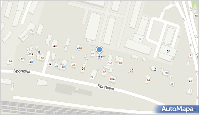 Nowy Dwór Mazowiecki, Sportowa, 22A, mapa Nowy Dwór Mazowiecki