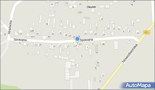 Nowy Dwór Mazowiecki, Spokojna, 11B, mapa Nowy Dwór Mazowiecki