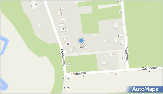 Nowy Prażmów, Spacerowa, 17a, mapa Nowy Prażmów