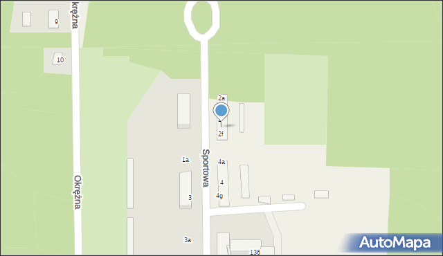 Nurzec-Stacja, Sportowa, 2e, mapa Nurzec-Stacja