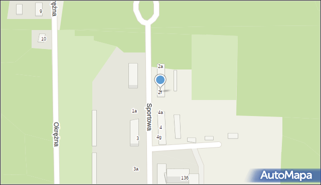 Nurzec-Stacja, Sportowa, 2f, mapa Nurzec-Stacja