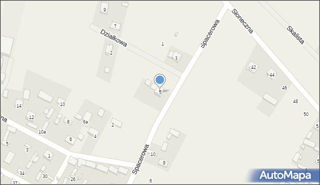 Obice, Spacerowa, 5, mapa Obice