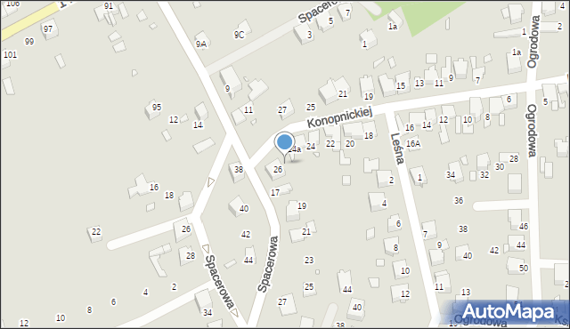 Ogrodzieniec, Spacerowa, 15, mapa Ogrodzieniec