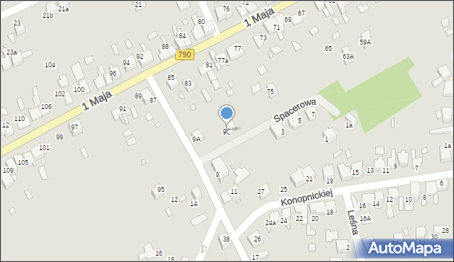 Ogrodzieniec, Spacerowa, 9C, mapa Ogrodzieniec