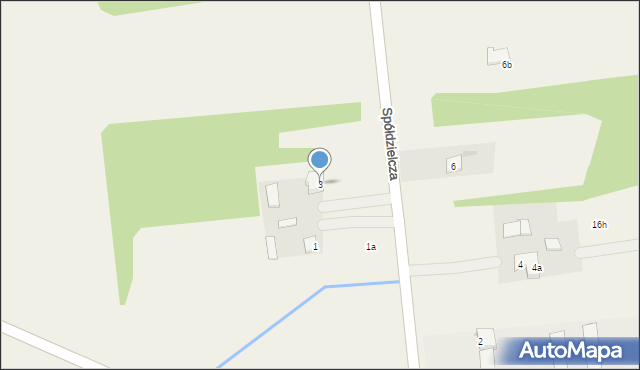 Ojrzeń, Spółdzielcza, 3, mapa Ojrzeń