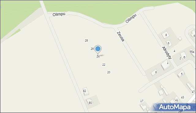 Okuniew, Spartańska, 24, mapa Okuniew