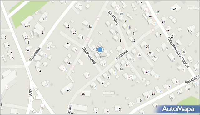 Olecko, Spacerowa, 4, mapa Olecko