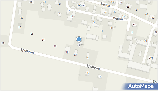 Oleszna, Sportowa, 8, mapa Oleszna