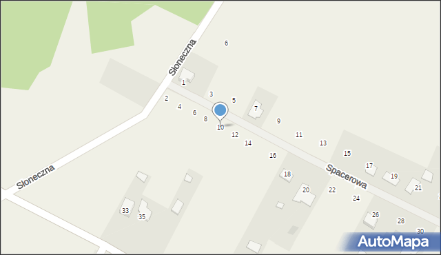 Oleszno, Spacerowa, 10, mapa Oleszno