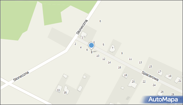 Oleszno, Spacerowa, 8, mapa Oleszno