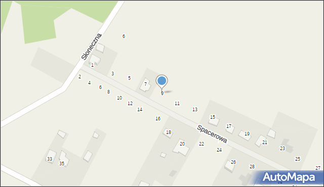Oleszno, Spacerowa, 9, mapa Oleszno
