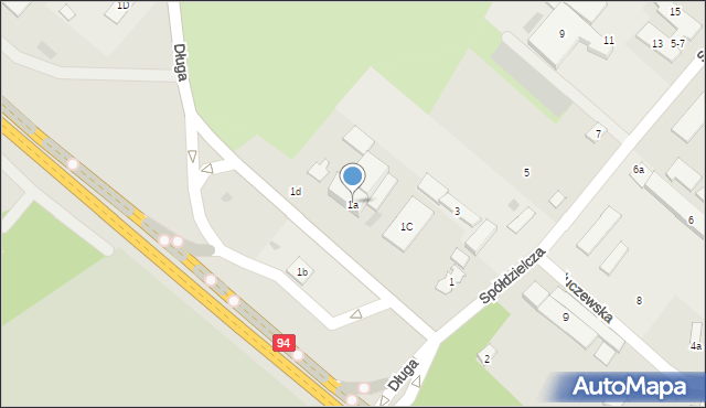 Olkusz, Spółdzielcza, 1a, mapa Olkusz