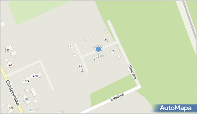 Opole, Spiżowa, 7, mapa Opola