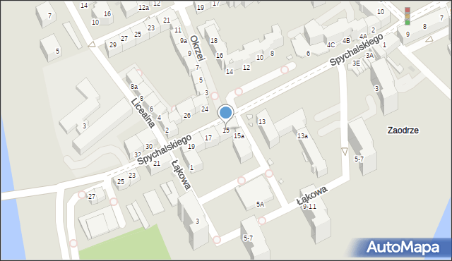 Opole, Spychalskiego Stanisława, 15, mapa Opola