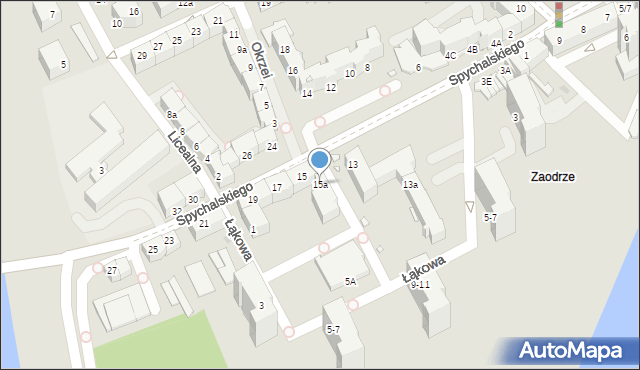 Opole, Spychalskiego Stanisława, 15a, mapa Opola