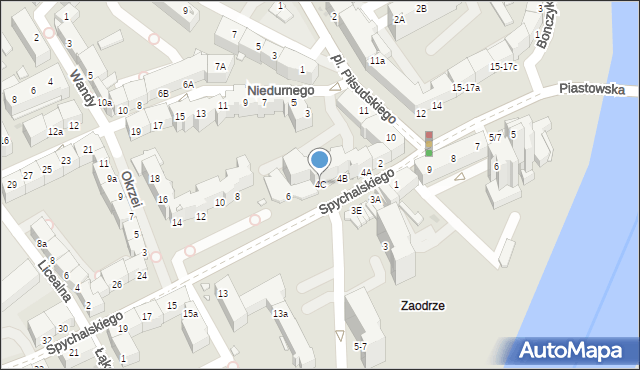 Opole, Spychalskiego Stanisława, 4C, mapa Opola