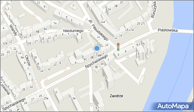 Opole, Spychalskiego Stanisława, 1a, mapa Opola