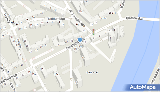 Opole, Spychalskiego Stanisława, 3A, mapa Opola