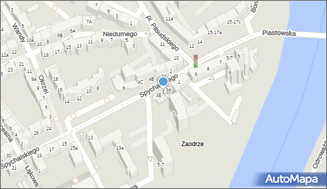 Opole, Spychalskiego Stanisława, 3C, mapa Opola