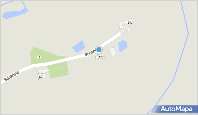 Opole, Spokojna, 15, mapa Opola