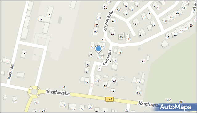 Opole Lubelskie, Spacerowa, 9, mapa Opole Lubelskie