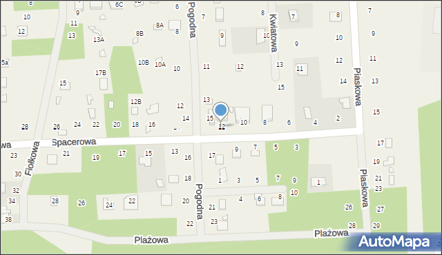 Orchówek, Spacerowa, 12, mapa Orchówek