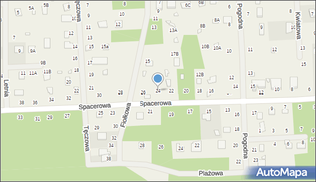 Orchówek, Spacerowa, 24, mapa Orchówek