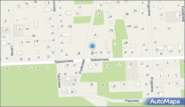 Orchówek, Spacerowa, 26, mapa Orchówek