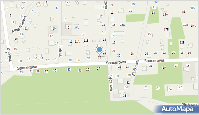 Orchówek, Spacerowa, 32, mapa Orchówek