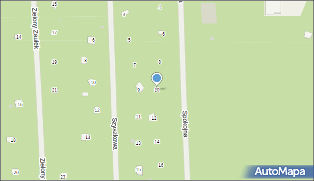 Osiedle Wilga, Spokojna, 10, mapa Osiedle Wilga