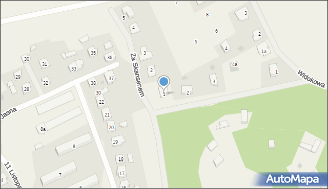 Osiek nad Notecią, Spacerowa, 1, mapa Osiek nad Notecią