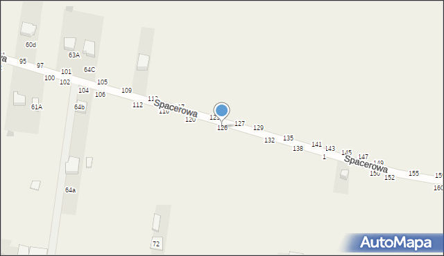 Osiny, Spacerowa, 126, mapa Osiny