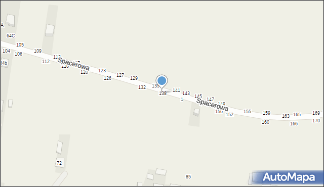 Osiny, Spacerowa, 138, mapa Osiny