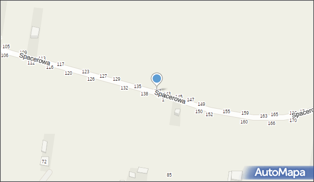 Osiny, Spacerowa, 141, mapa Osiny