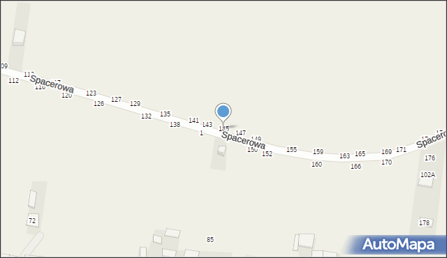 Osiny, Spacerowa, 145, mapa Osiny