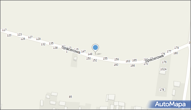 Osiny, Spacerowa, 151, mapa Osiny