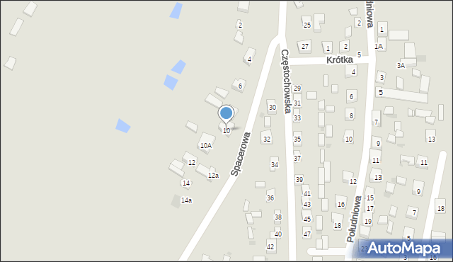 Osjaków, Spacerowa, 10, mapa Osjaków