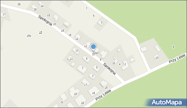 Osówiec, Spokojna, 10, mapa Osówiec