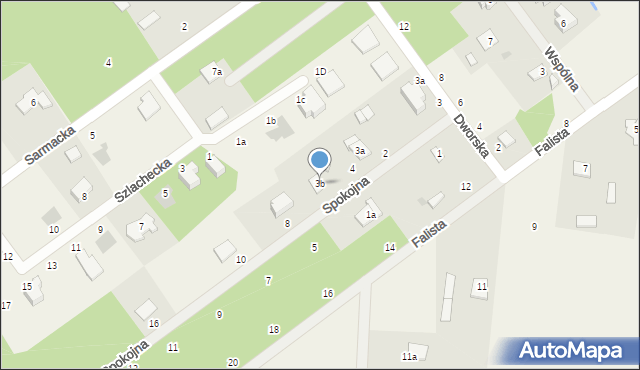 Osowiec, Spokojna, 3b, mapa Osowiec