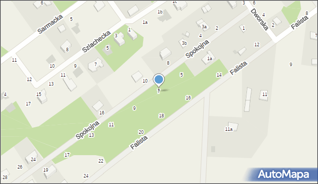 Osowiec, Spokojna, 7, mapa Osowiec