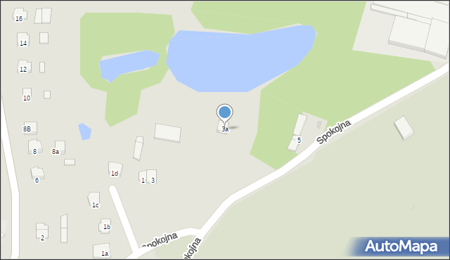 Ostróda, Spokojna, 3a, mapa Ostróda
