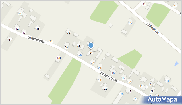 Ostrów, Spacerowa, 24, mapa Ostrów