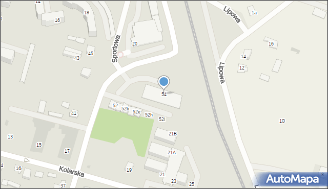 Ostrów Mazowiecka, Sportowa, 54, mapa Ostrów Mazowiecka