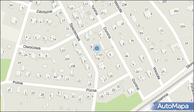 Otrębusy, Spacerowa, 6A, mapa Otrębusy